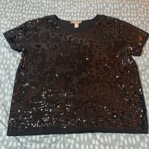 Sold! Banana Republic oversized sequined top